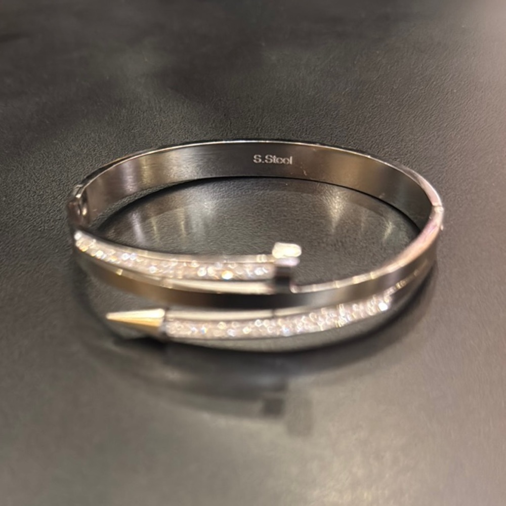 Elegant Silver Stainless Steel Bracelet